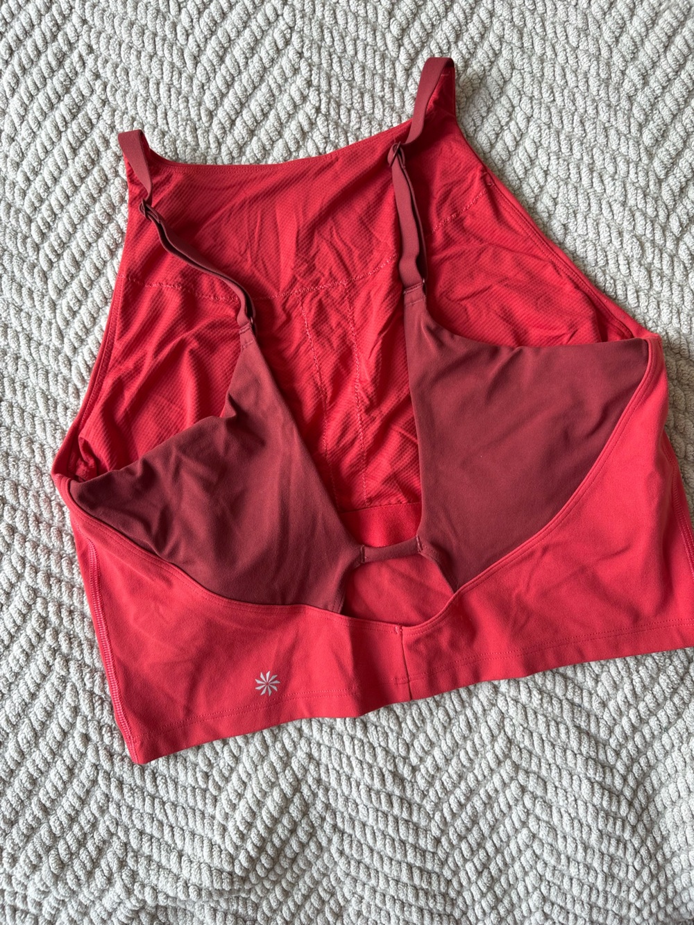 Athleta Red Keyhole Sports Bralette